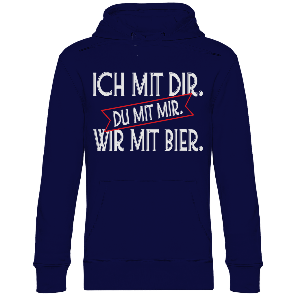 Ich mit dir. Du mit mir. Wir mit Bier. - Unisex Hoodie Navy Blue