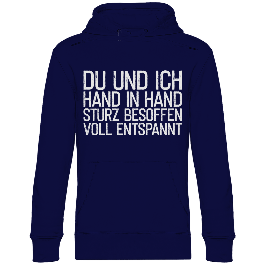 Du und ich Hand in Hand - Unisex Hoodie Navy Blue