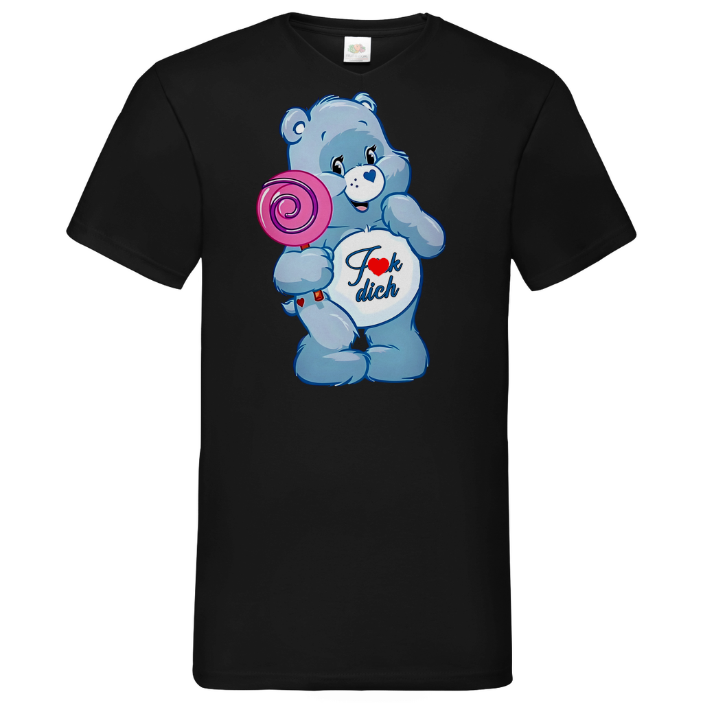 Fck dich Bärchi - Glücksbärchi - Herren V-Neck Shirt