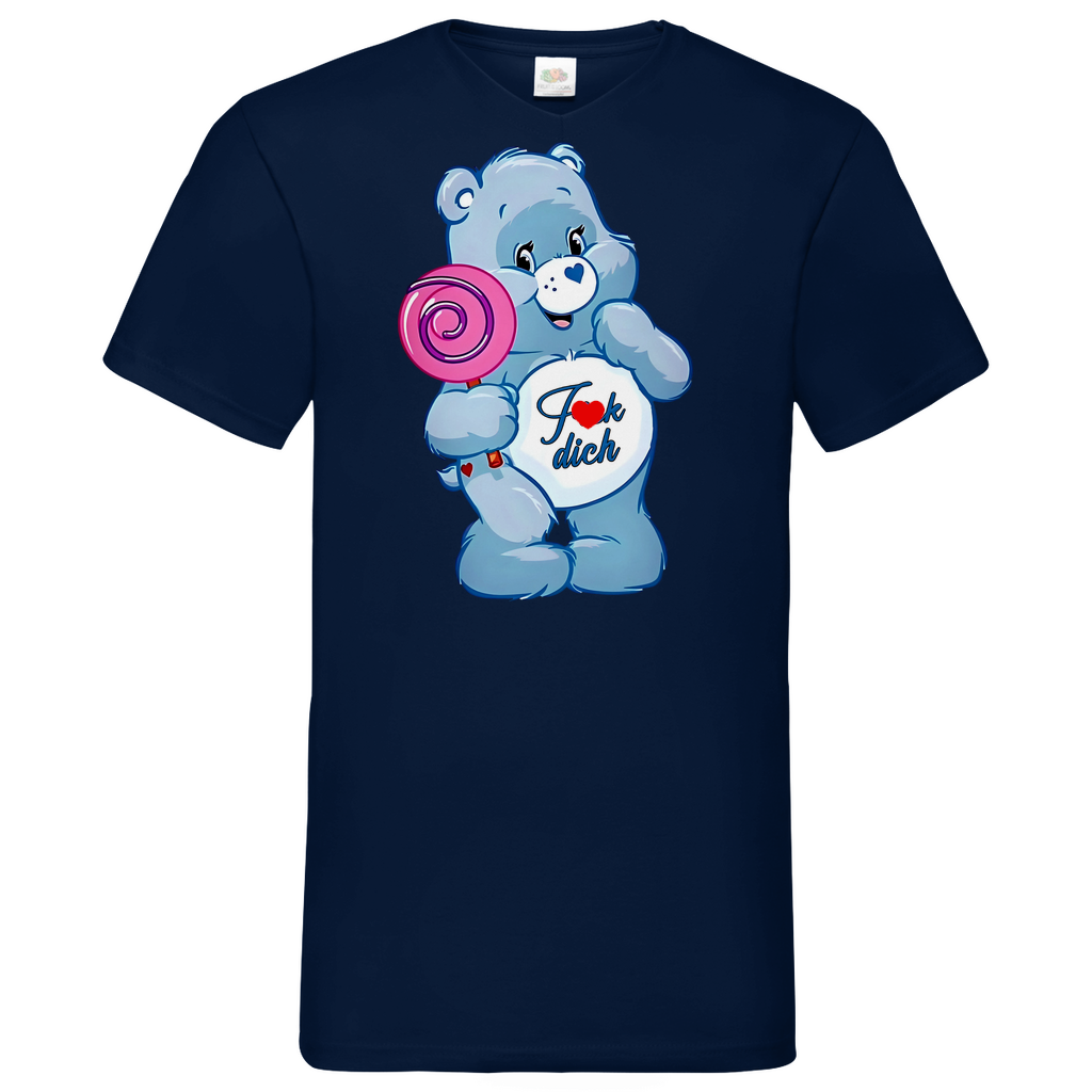 Fck dich Bärchi - Glücksbärchi - Herren V-Neck Shirt