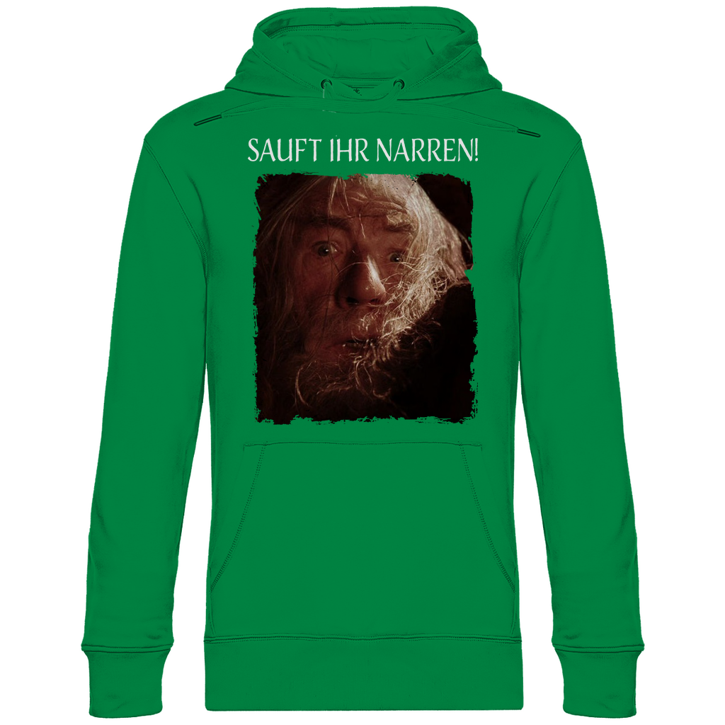 Sauft ihr Narren! Der Herr der Ringe Gandalf - Unisex Hoodie Kelly Green