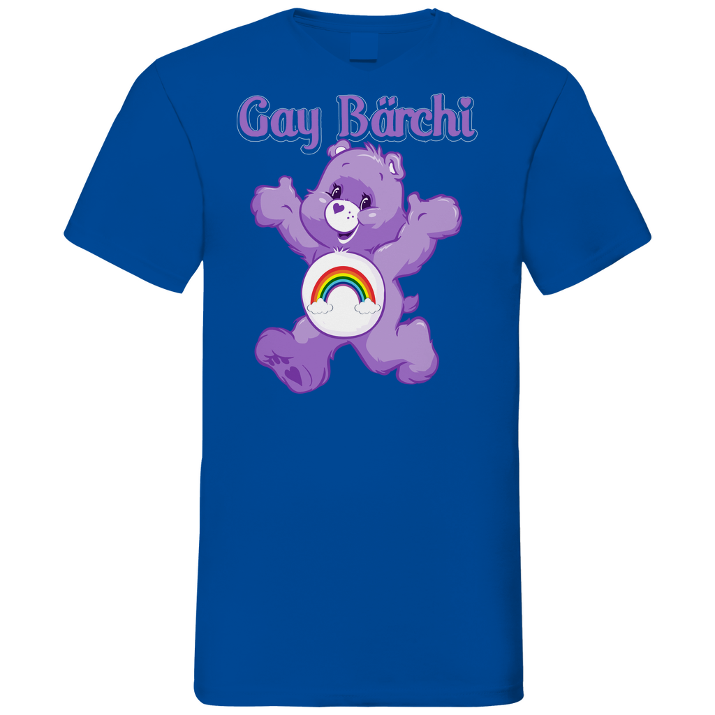 Gay Bärchi - Glücksbärchi - Herren V-Neck Shirt Royal Blue