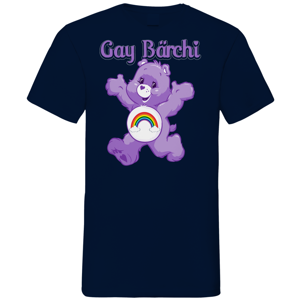 Gay Bärchi - Glücksbärchi - Herren V-Neck Shirt Navy