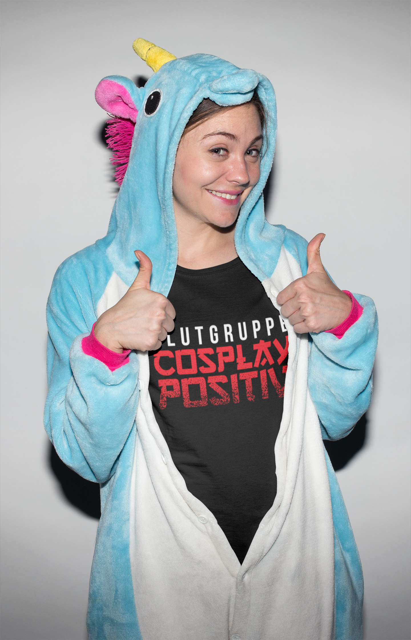 Cosplay Blutgruppe Positiv Shirt – Lustiges Anime T-Shirt für Nerd Girls