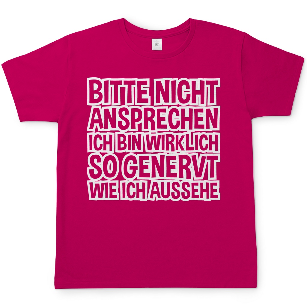 Bitte nicht ansprechen ich bin genervt - Herren Shirt Sorbet