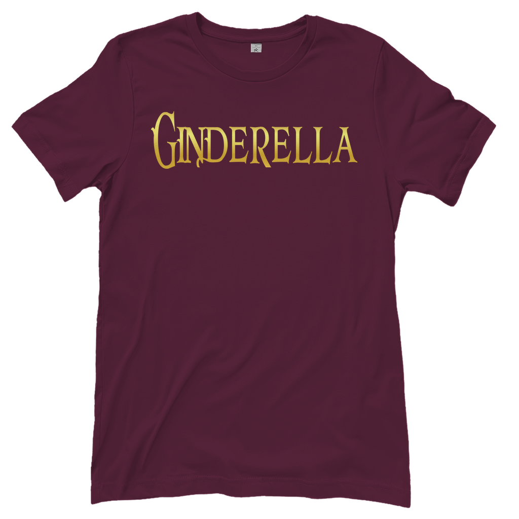 Ginderella - Prinzessin Gold - Damenshirt Burgundy