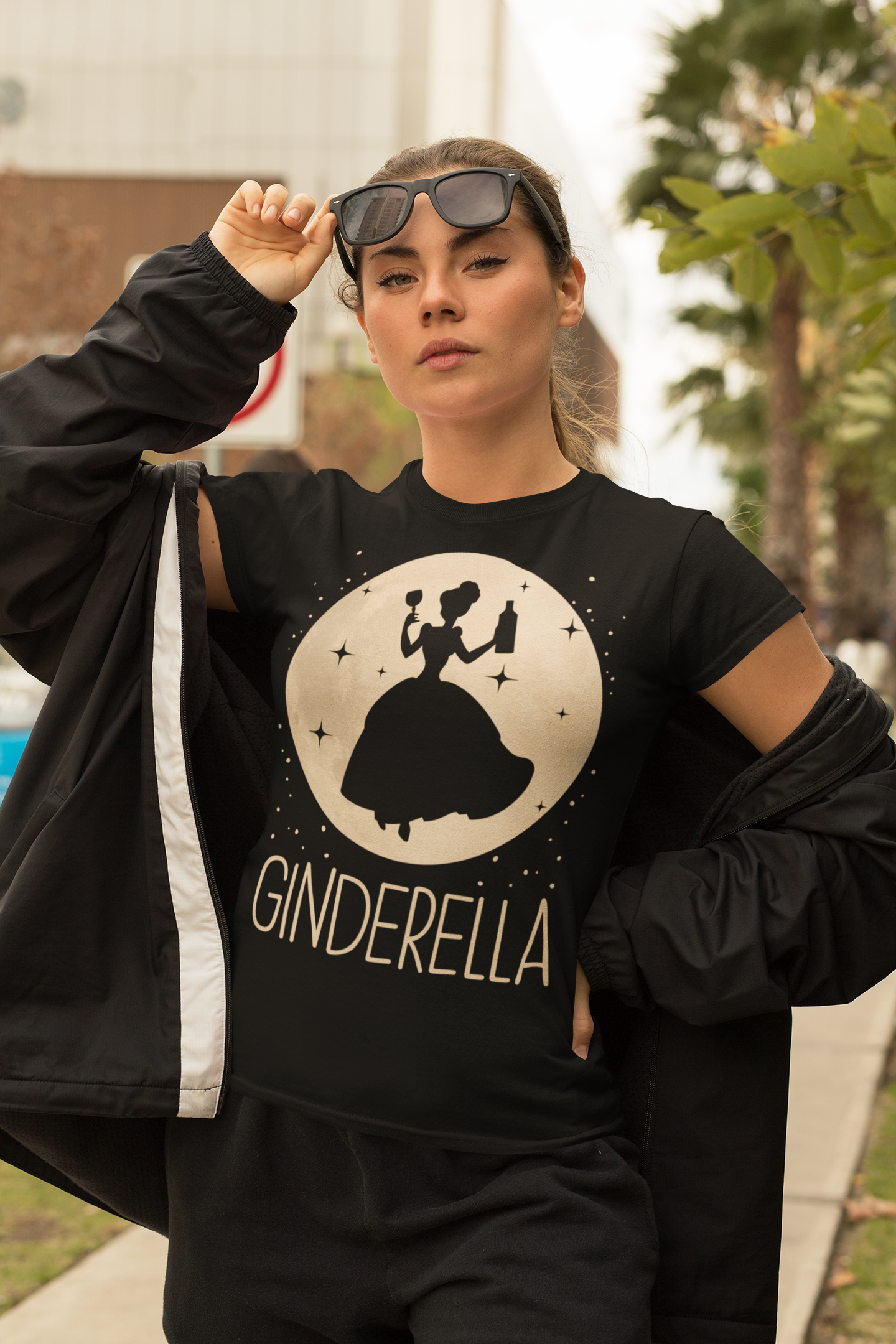 Ginderella Cinderella Mond Prinzessin - Damen Premium Bio T-Shirt