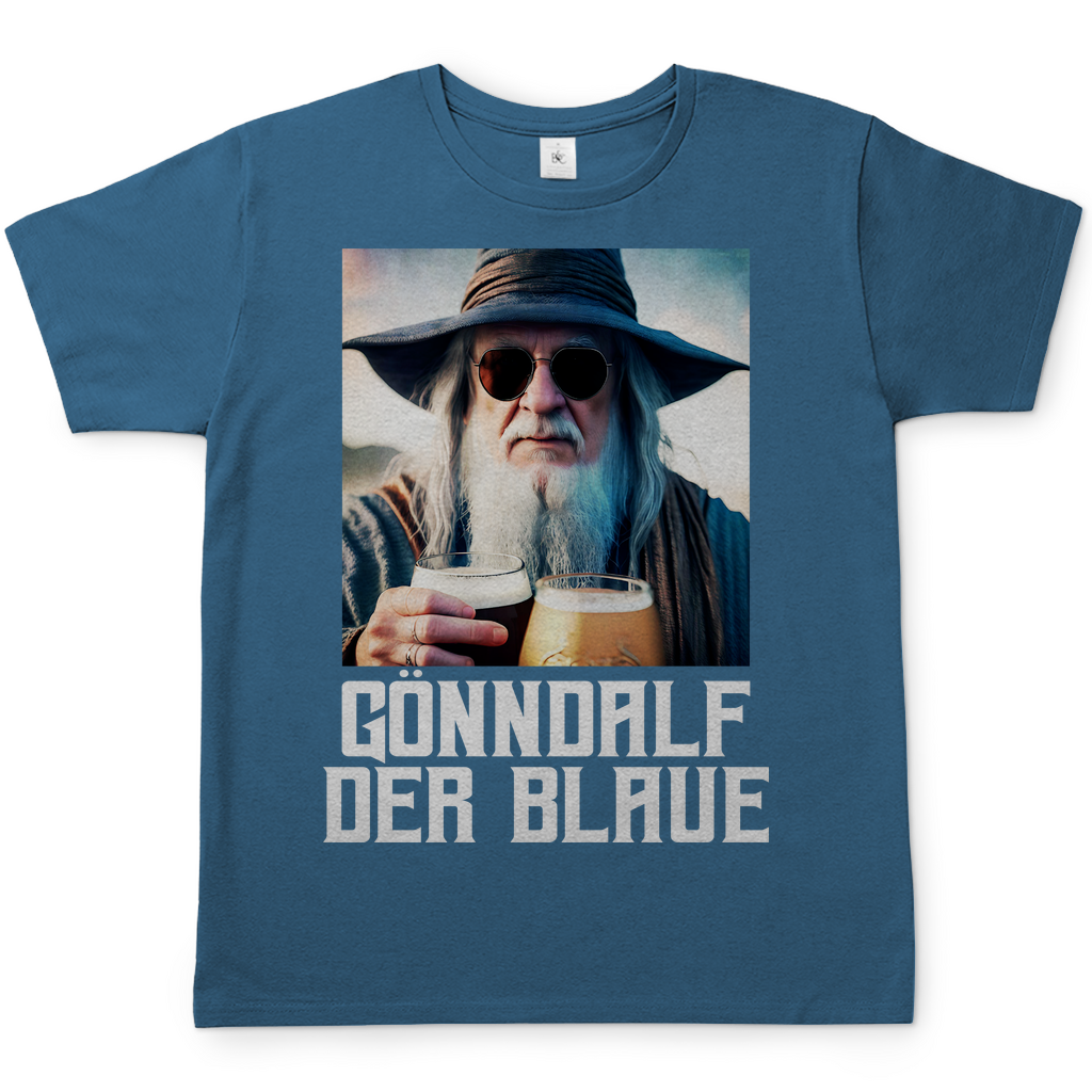 Gönndalf der Blaue Real - Beidseitiger Druck - Herren Shirt Stone Blue
