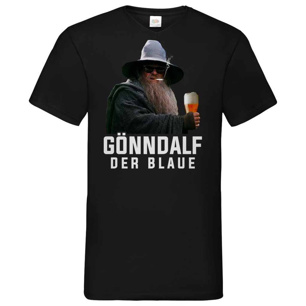 Gönndalf´s Rückkehr - Beidseitiger Druck - Herren V-Neck Shirt Black