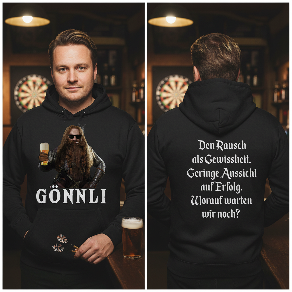 Gönnli Gimli der Herr der Ringe - Beidseitiger Druck - Unisex Hoodie