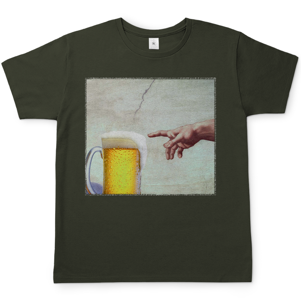 Gottes Hand mit Bier - Herren Shirt Urban Khaki
