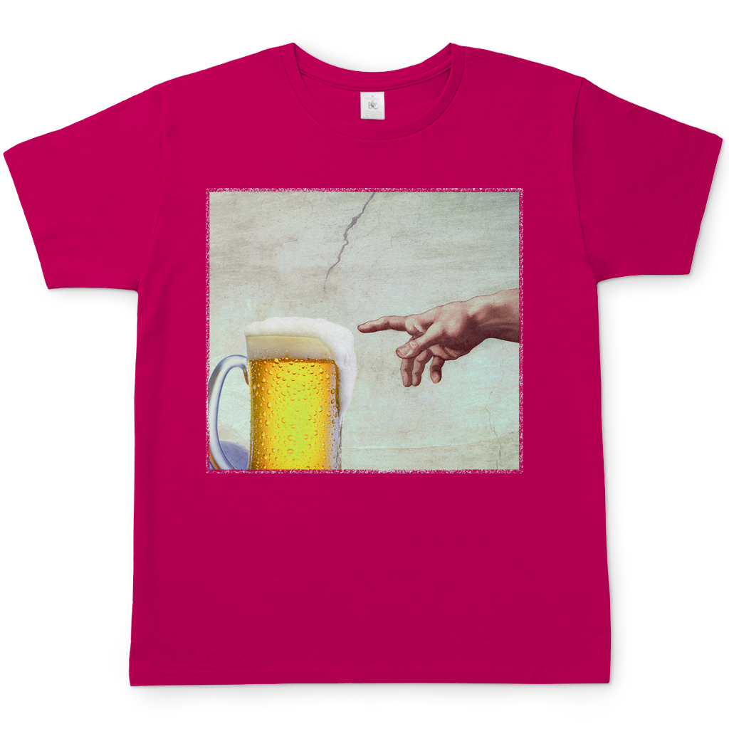 Gottes Hand mit Bier - Herren Shirt Sorbet