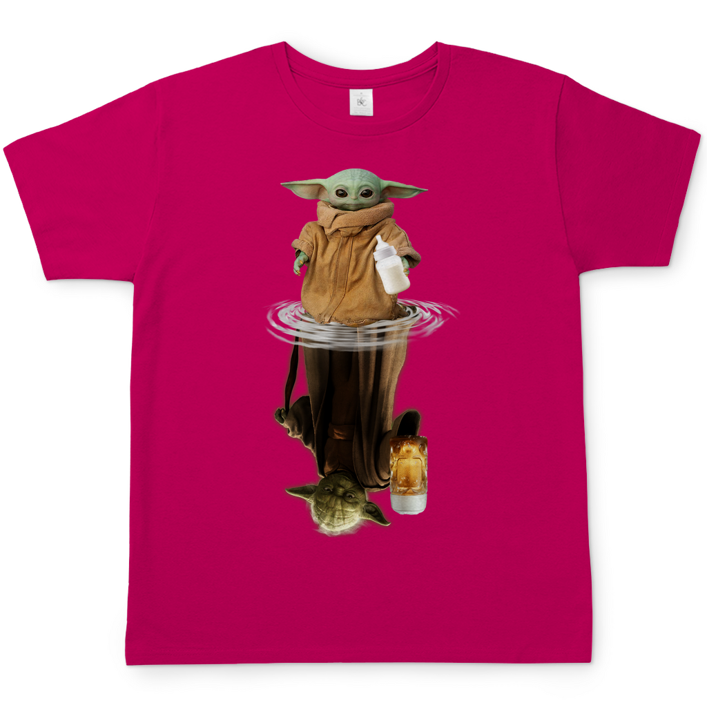 Baby Grogu und Meister Yoda mit Bier - Herren Shirt Sorbet