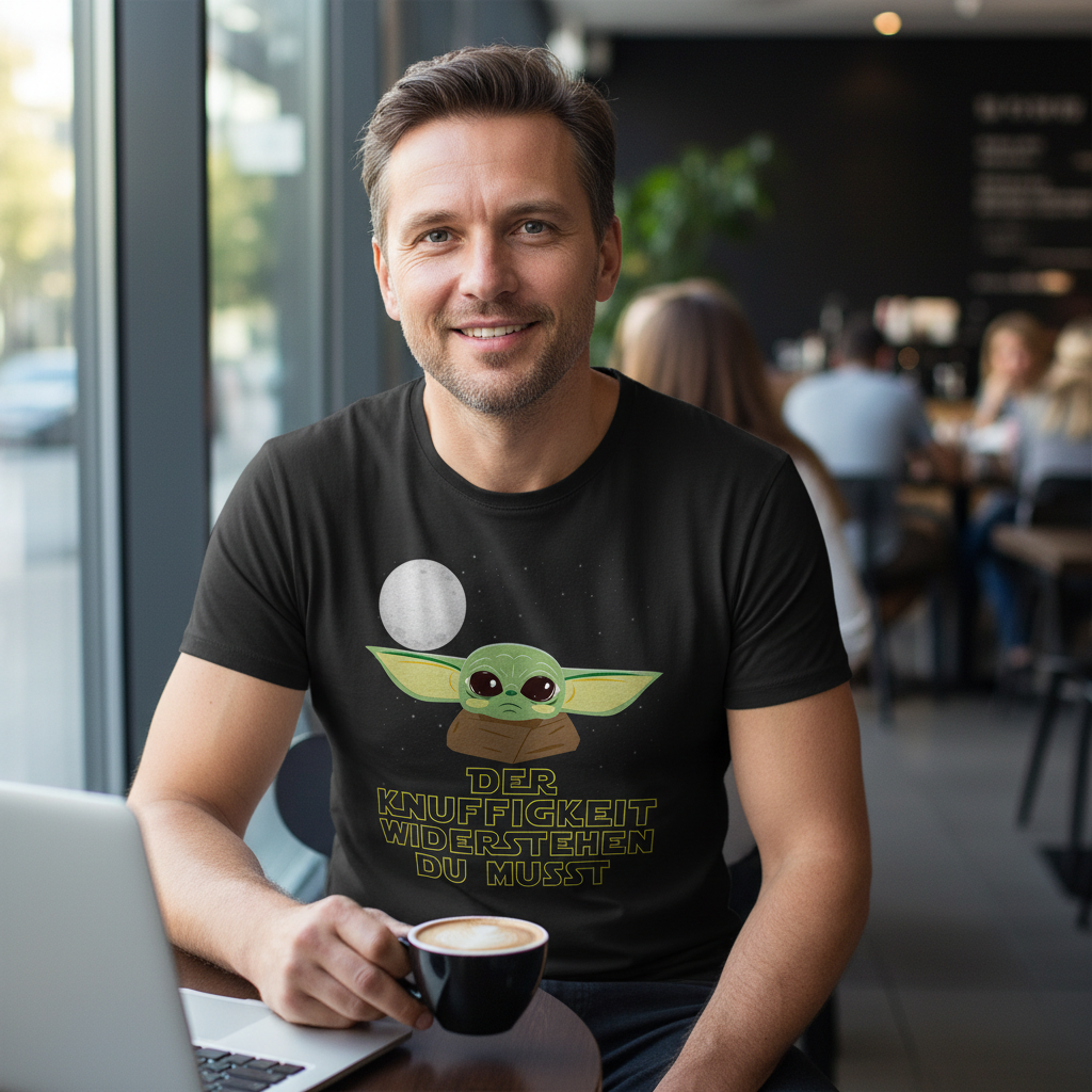 Der Knuffigkeit widerstehen du musst - Baby Yoda Grogu - Herren Shirt