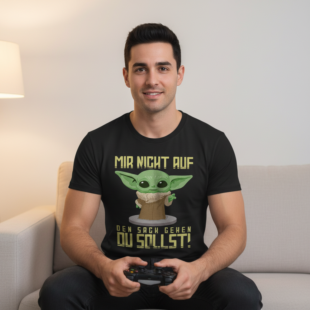 Mir nicht auf den Sack gehen du sollst Baby Yoda Grogu - Herren Shirt