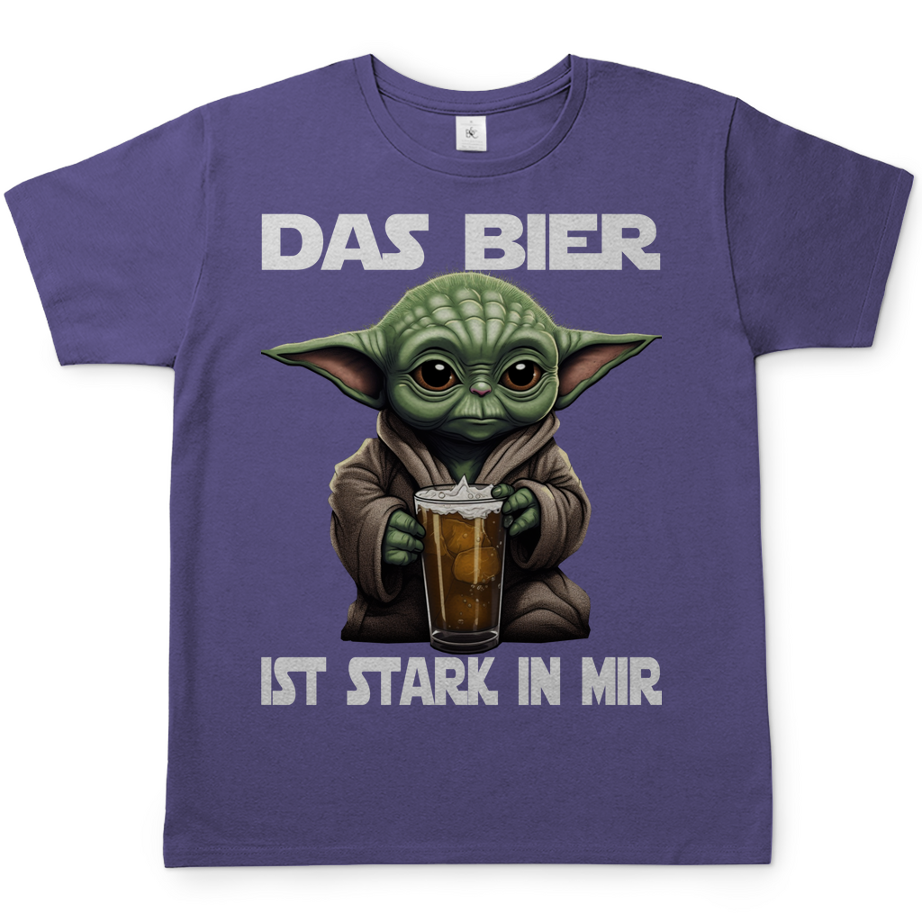 Das Bier ist stark in mir - Baby Yoda Grogu - Herren Shirt Millennial Lilac