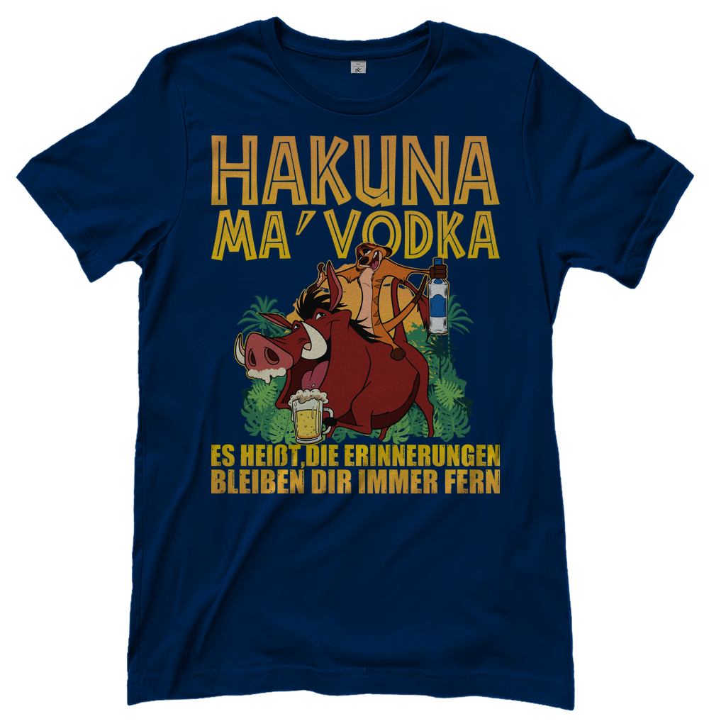 Hakuna Ma Vodka Timon und Pumbaa - Damenshirt Navy