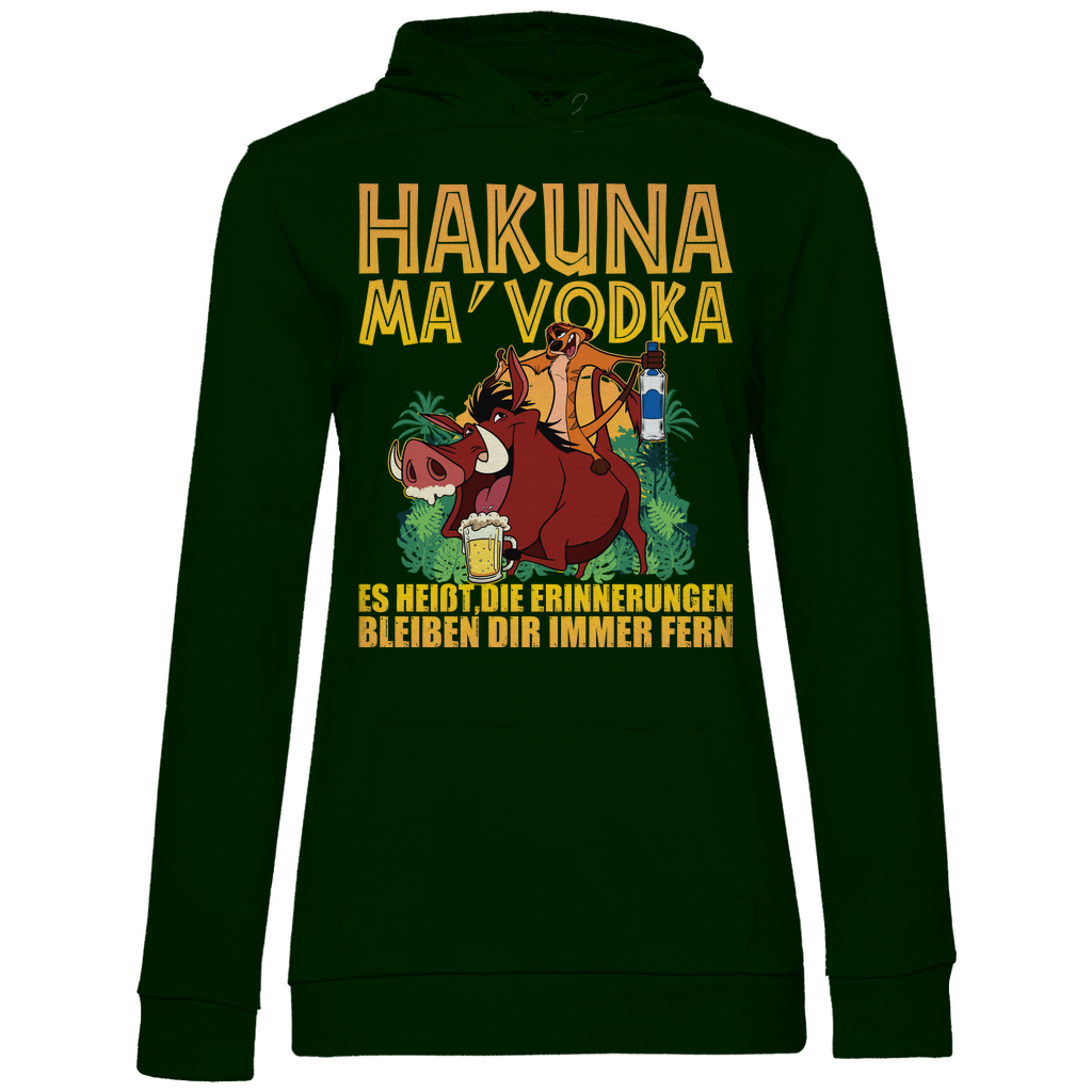 Hakuna Ma Vodka Timon und Pumbaa - Damen Hoodie Forest Green
