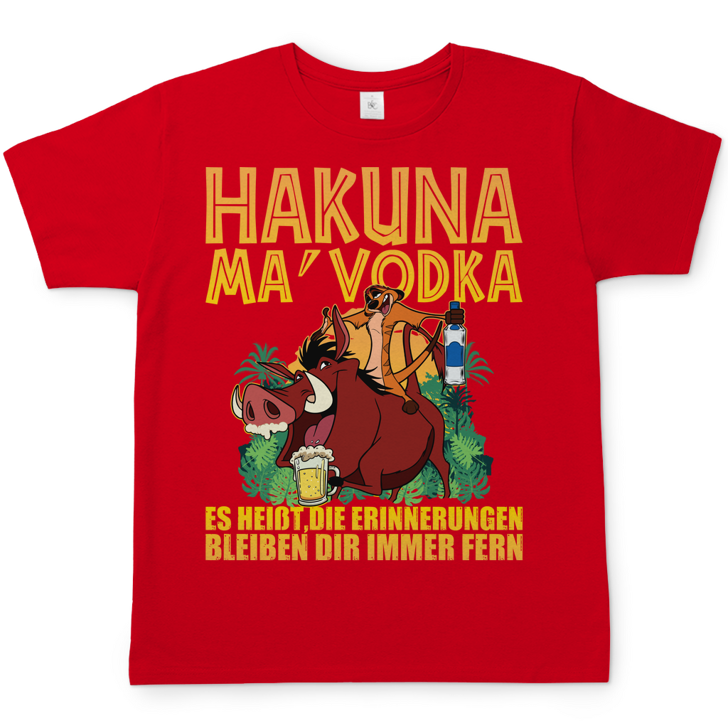 Hakuna Ma Vodka Timon und Pumbaa - Herren Shirt Red
