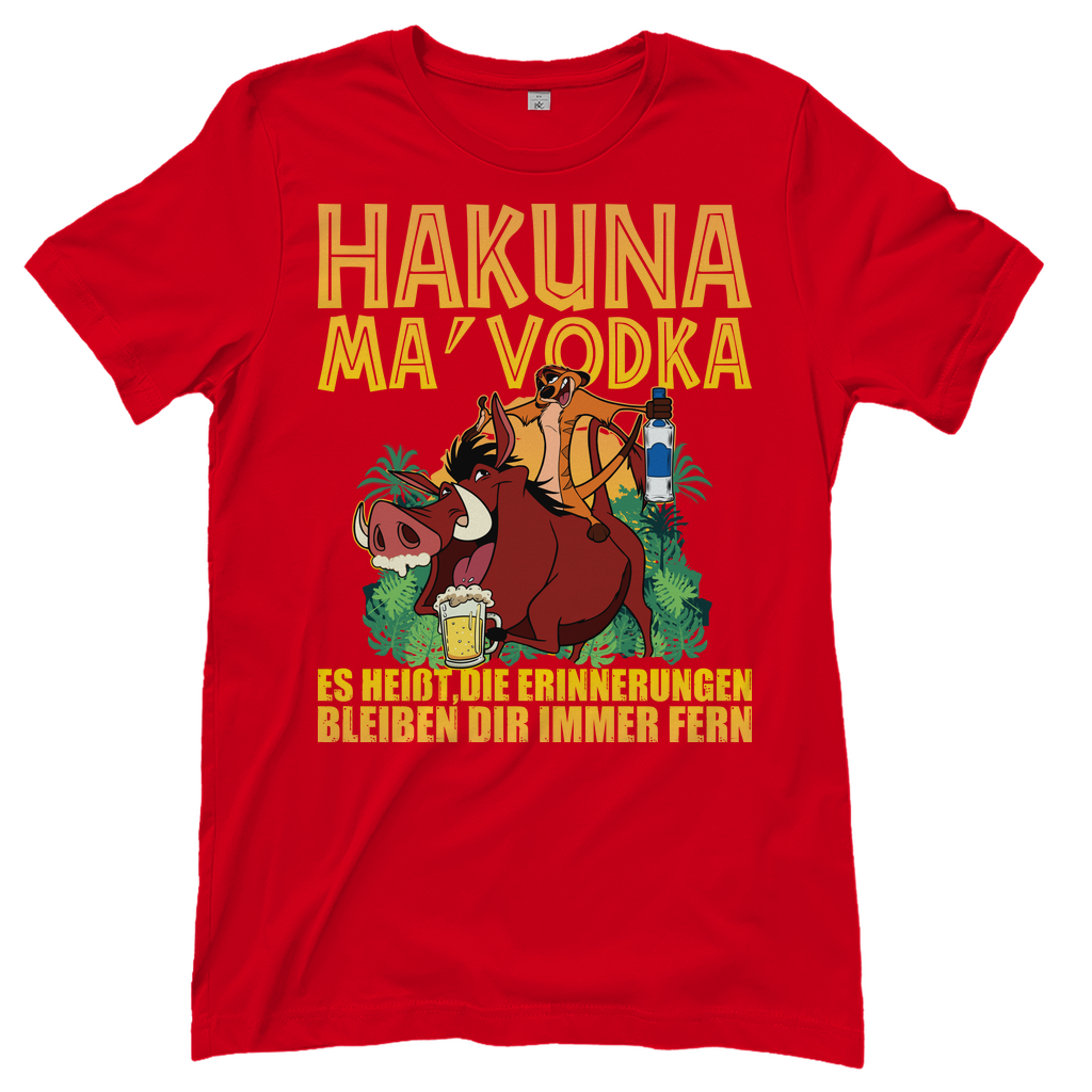 Hakuna Ma Vodka Timon und Pumbaa - Damenshirt Red