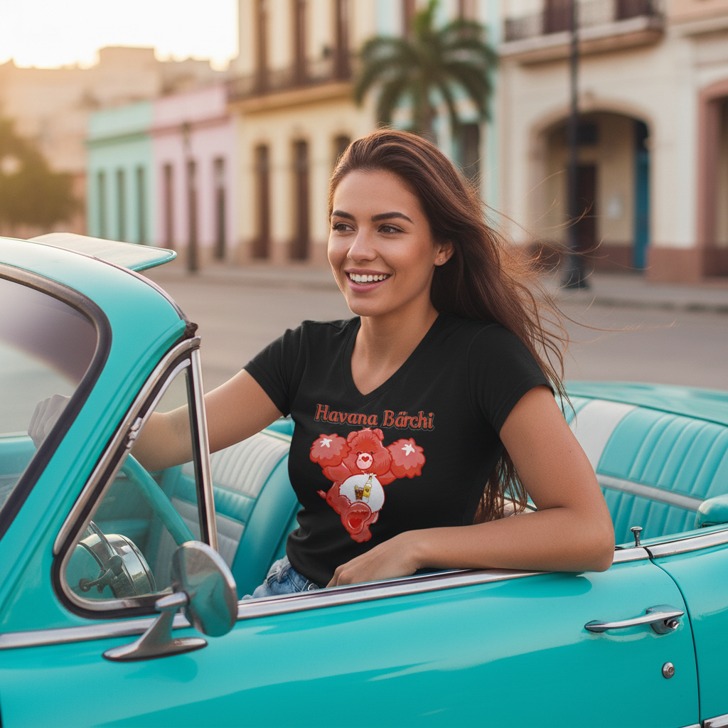 Havana Bärchi - Glücksbärchi - V-Neck Damenshirt