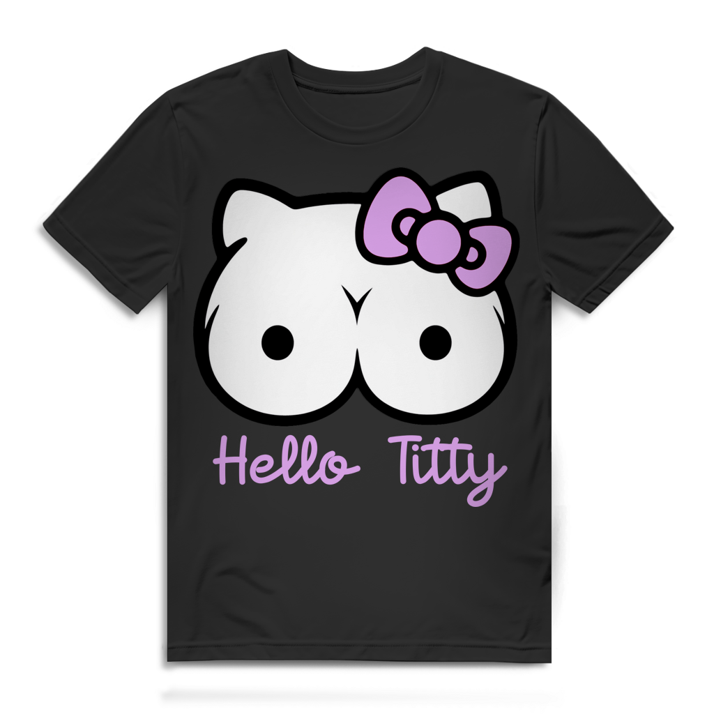 Hello Kitty Titty - Herren Premium Bio T-Shirt Black