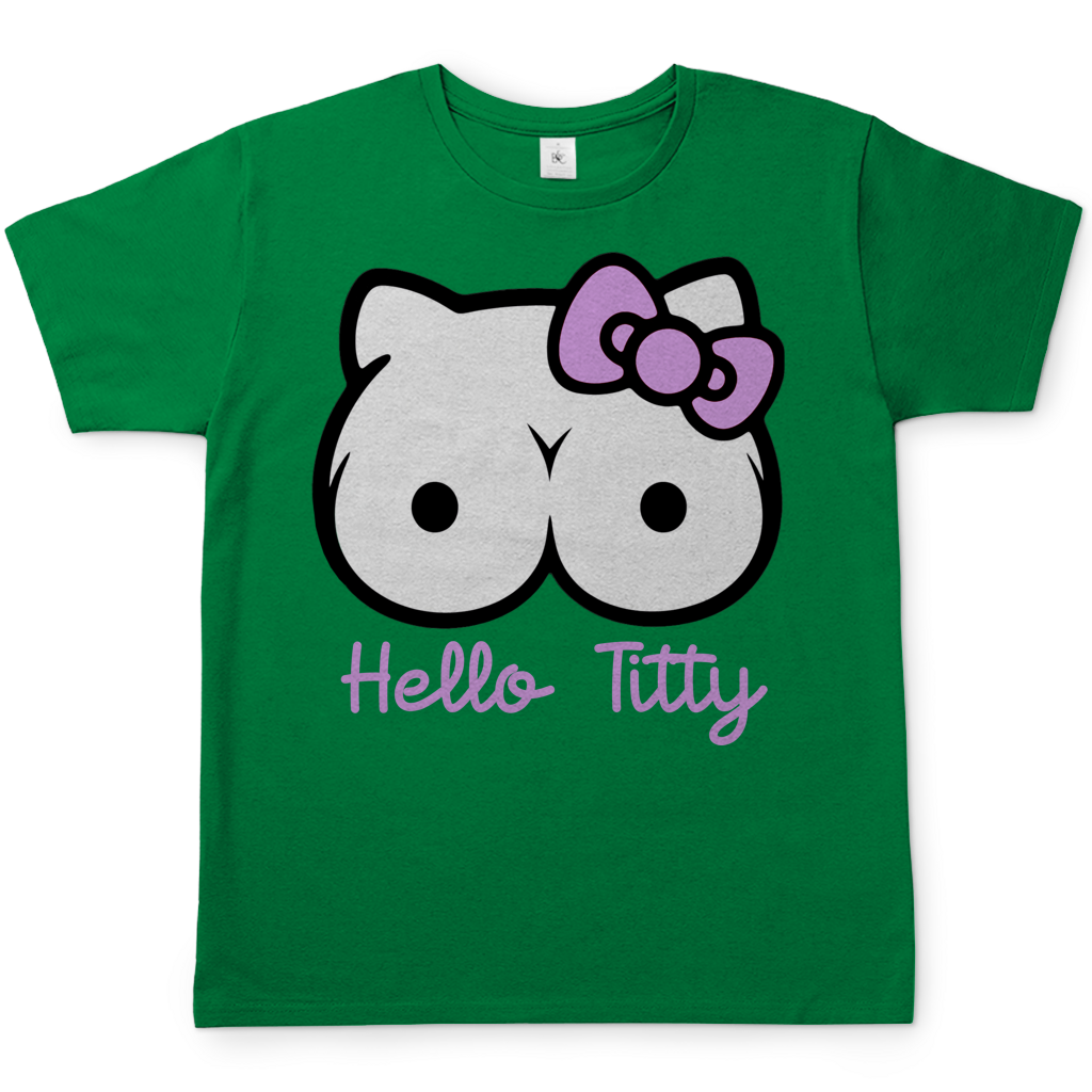 Hello Kitty Titty - Herren T-Shirt Kelly Green