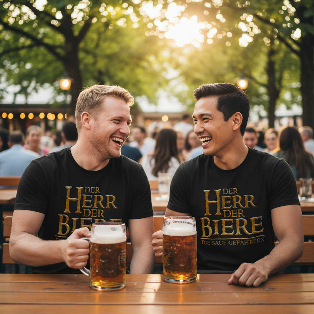 Der Herr der Biere die sauf Gefährten HDR - Herren Shirt