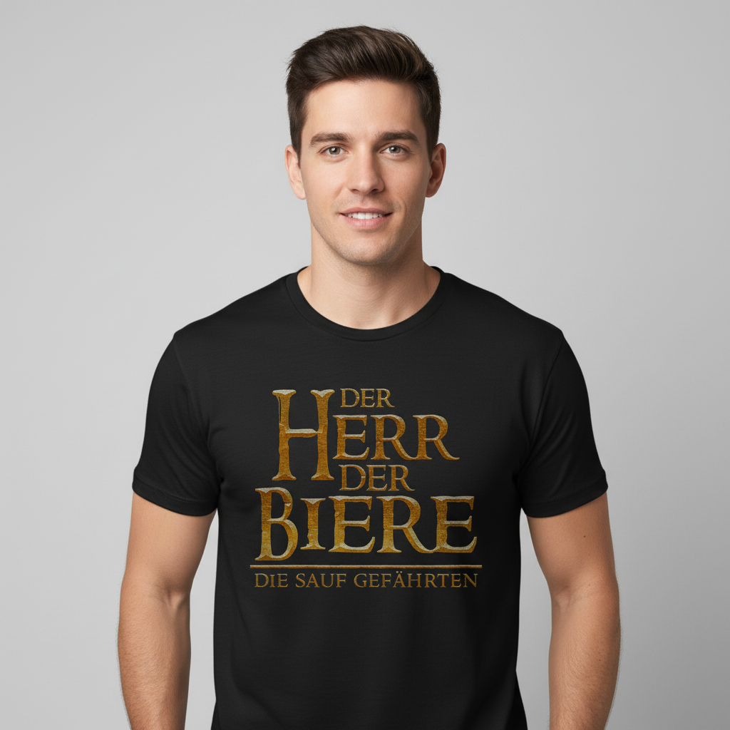 Der Herr der Biere die sauf Gefährten HDR - Herren Shirt