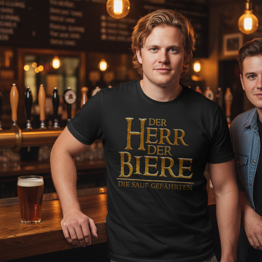 Der Herr der Biere die sauf Gefährten HDR - Herren Shirt