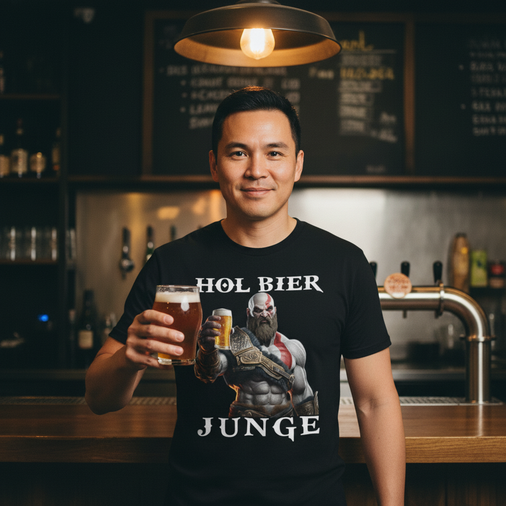 Kratos God of War hol Bier Junge - Herren Shirt