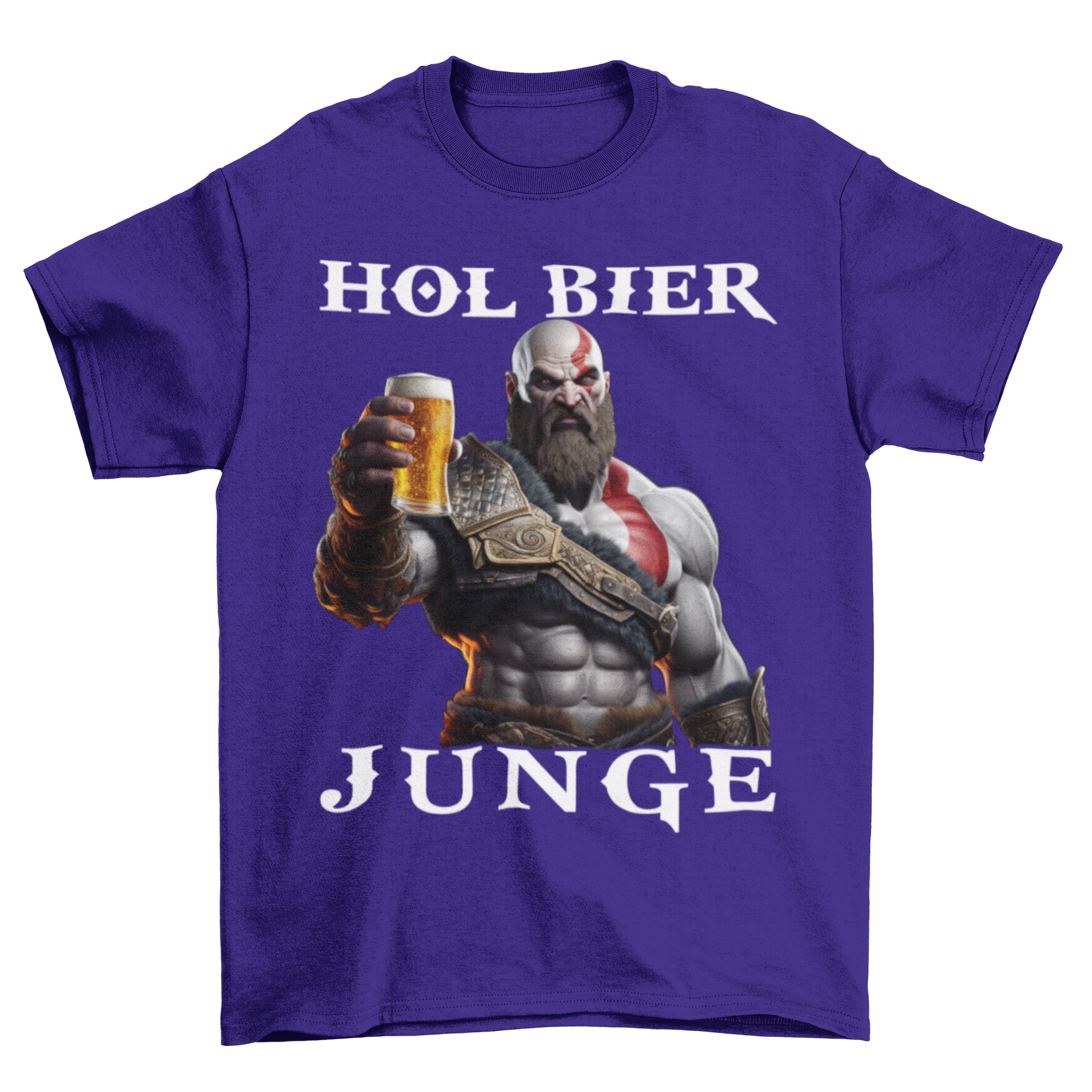 Kratos God of War hol Bier Junge - Herren Shirt Millennial Lilac