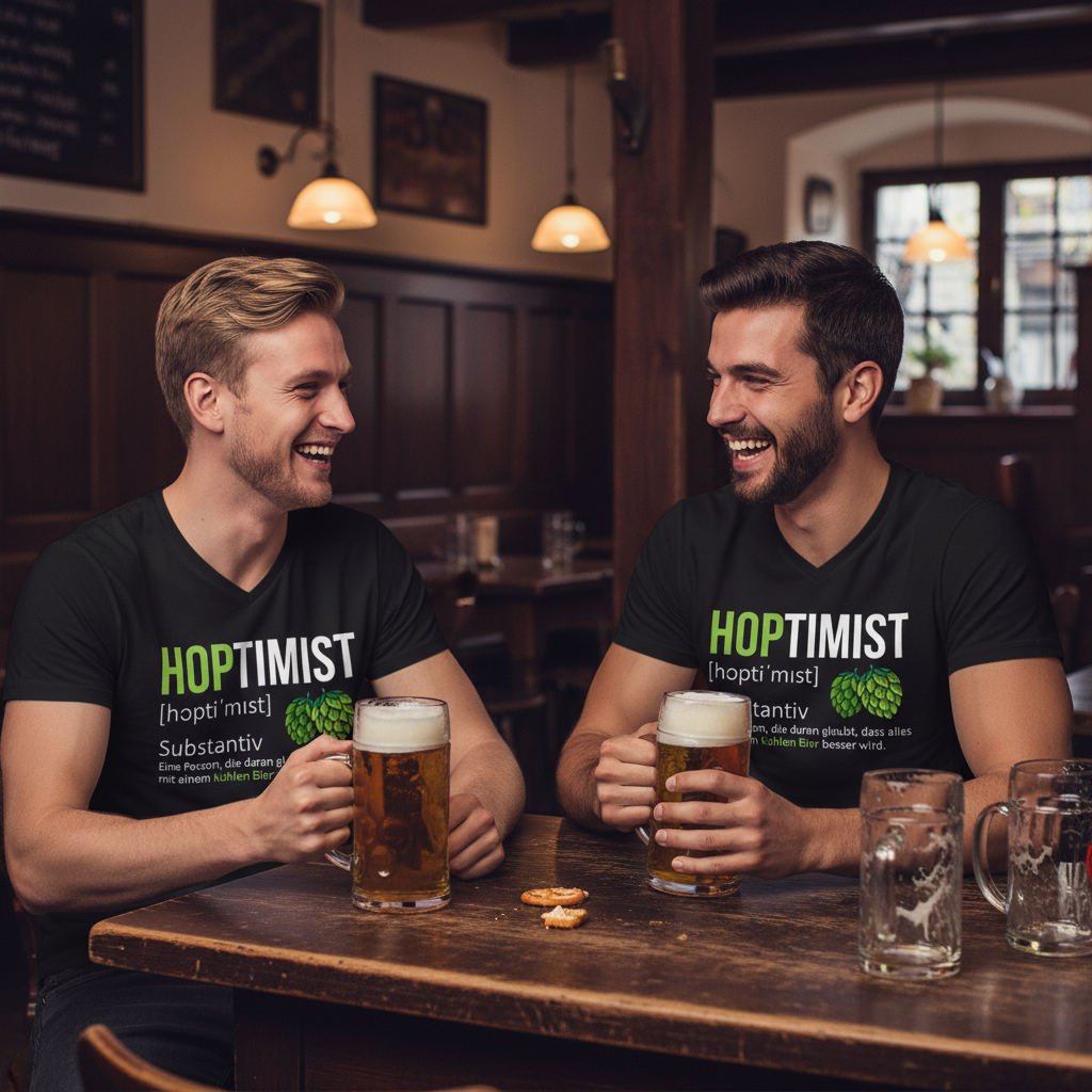 Hoptimist - Herren V-Neck Shirt