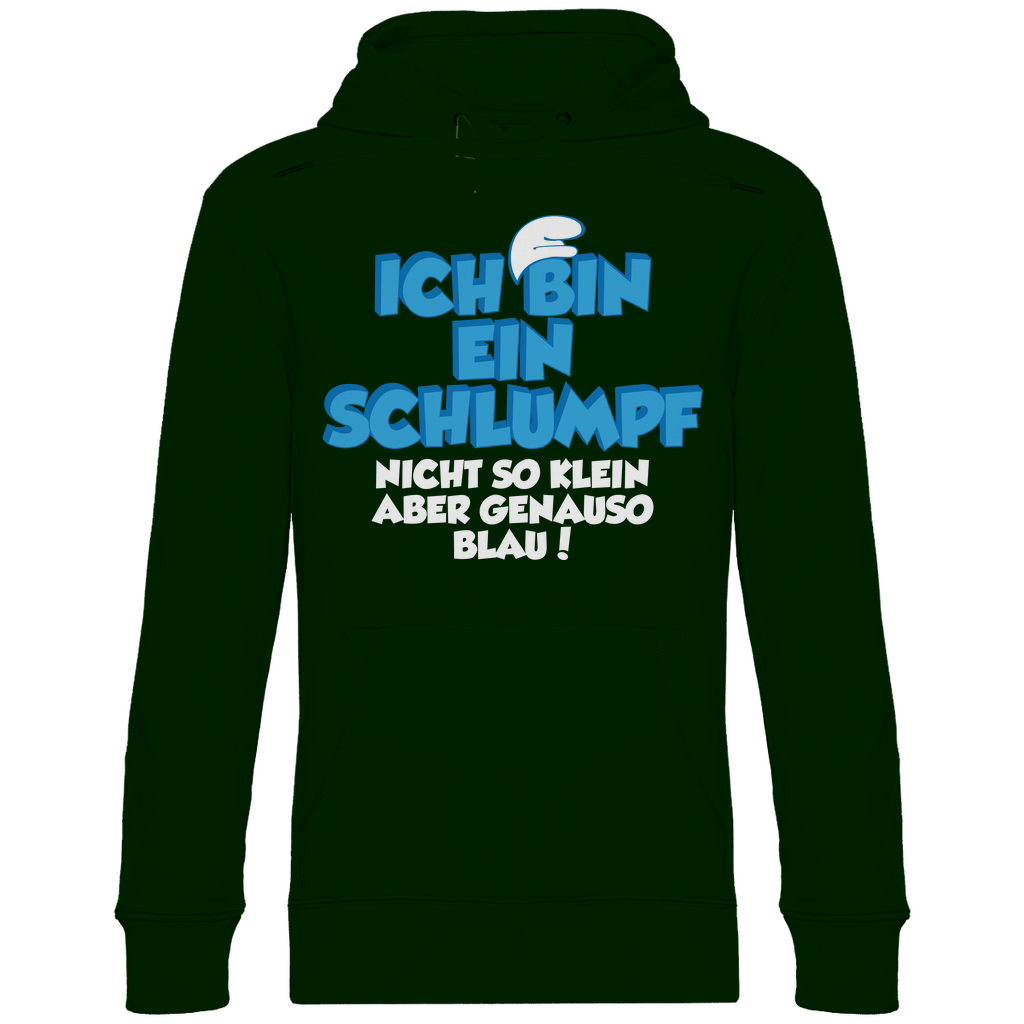 Ich bin ein Schlumpf nicht so klein aber genauso blau - Unisex Hoodie Forest Green