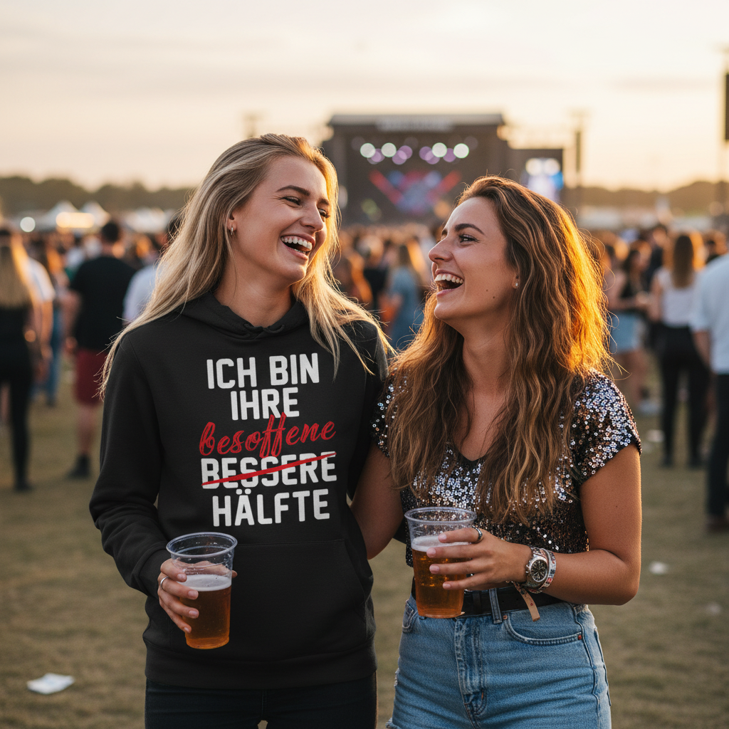 Ich bin ihre besoffene Hälfte - Damen Hoodie