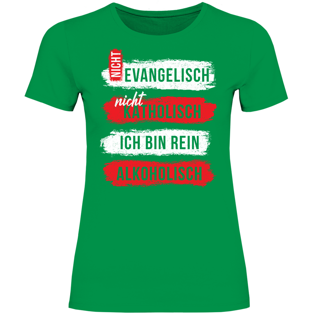 Ich bin rein Alkoholisch - Damenshirt Kelly Green