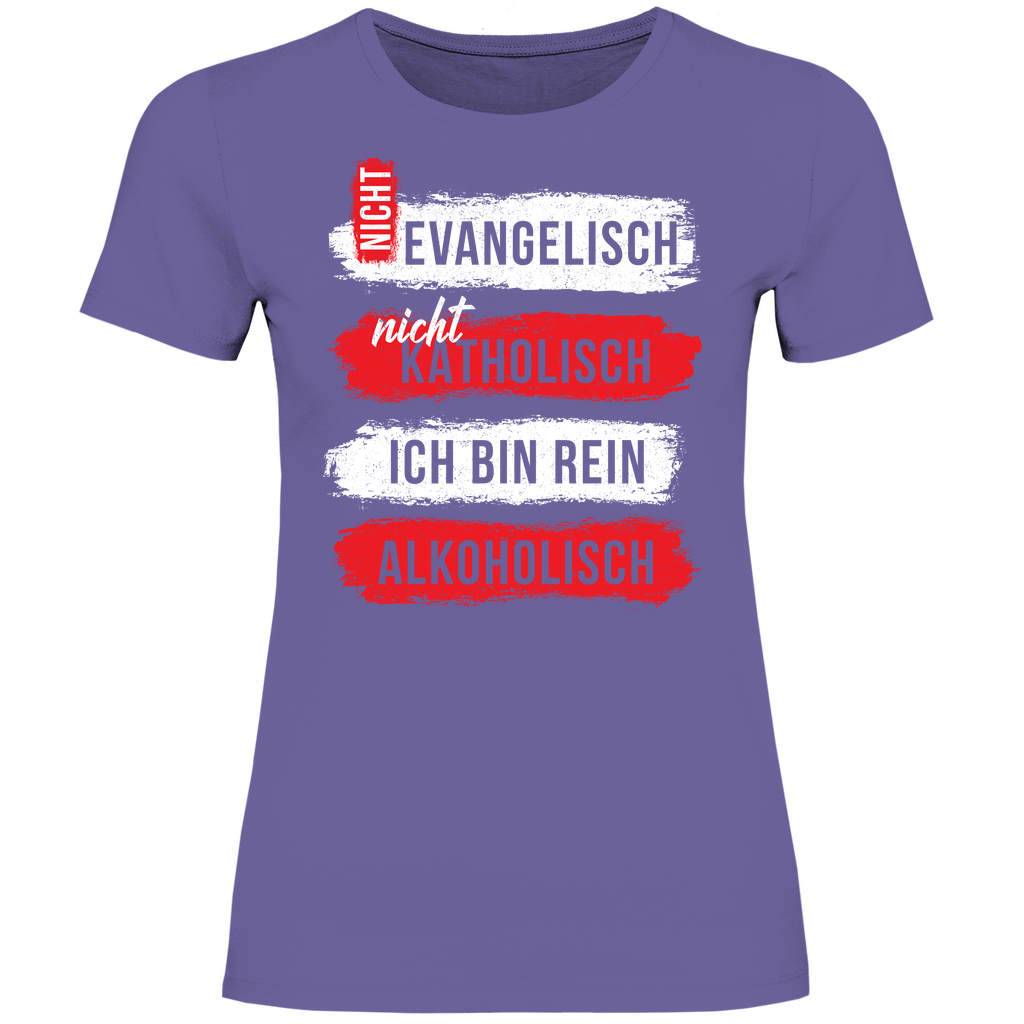 Ich bin rein Alkoholisch - Damenshirt Millennial Lilac