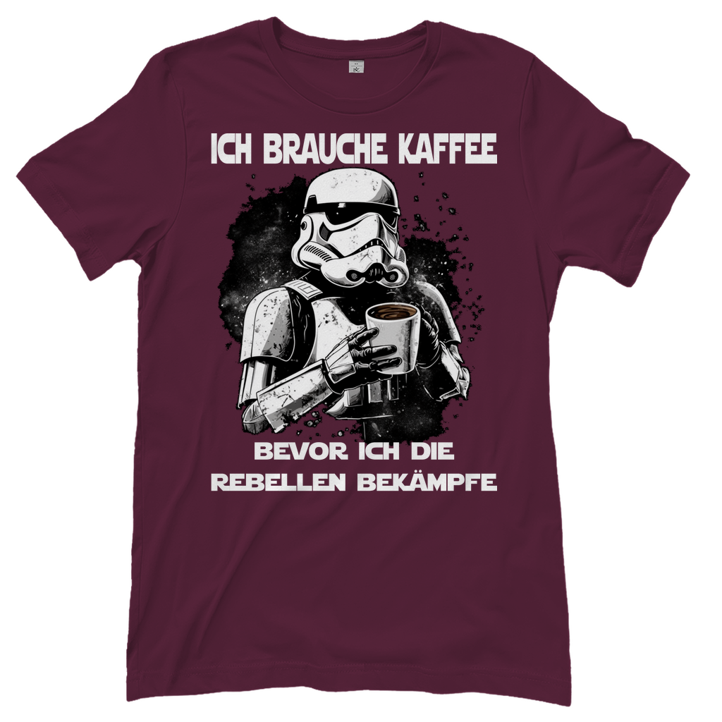 Ich brauche Kaffee - Stormtrooper - Damenshirt Burgundy