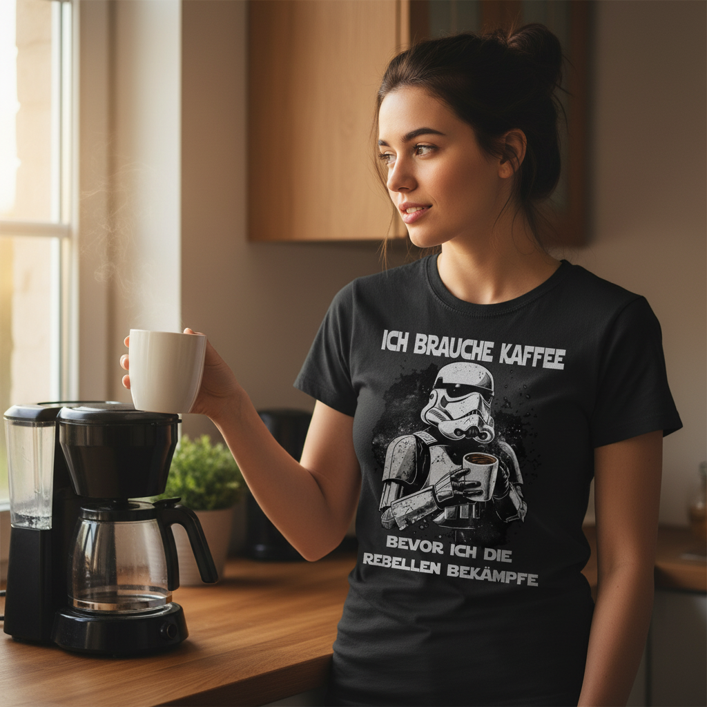 Ich brauche Kaffee - Stormtrooper - Damenshirt
