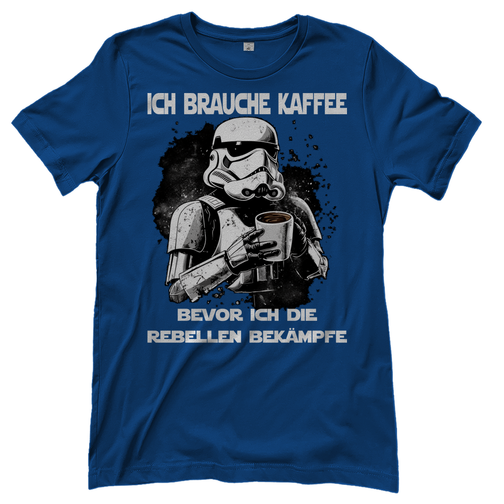 Ich brauche Kaffee - Stormtrooper - Damenshirt Royal Blue