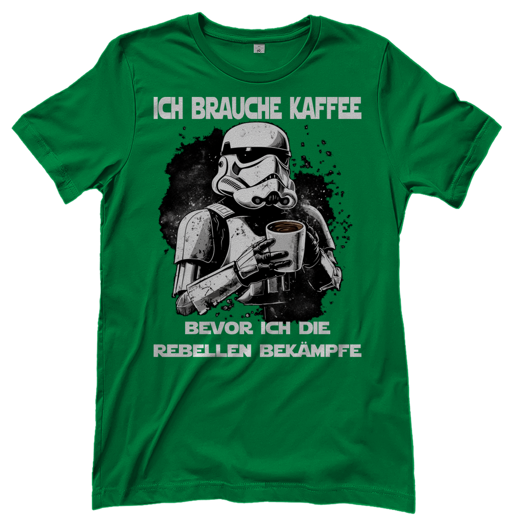 Ich brauche Kaffee - Stormtrooper - Damenshirt Kelly Green