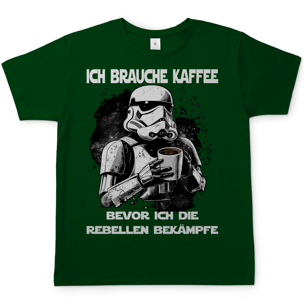 Ich brauche Kaffee - Stormtrooper - Herren Shirt Bottle Green