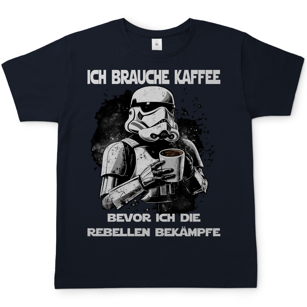 Ich brauche Kaffee - Stormtrooper - Herren Shirt Navy