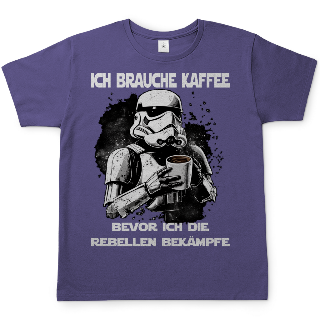 Ich brauche Kaffee - Stormtrooper - Herren Shirt Millennial Lilac