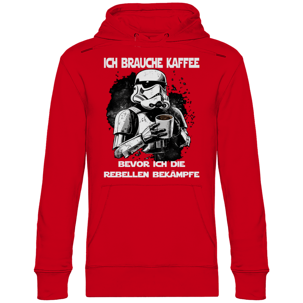 Ich brauche Kaffee - Stormtrooper - Unisex Hoodie Red