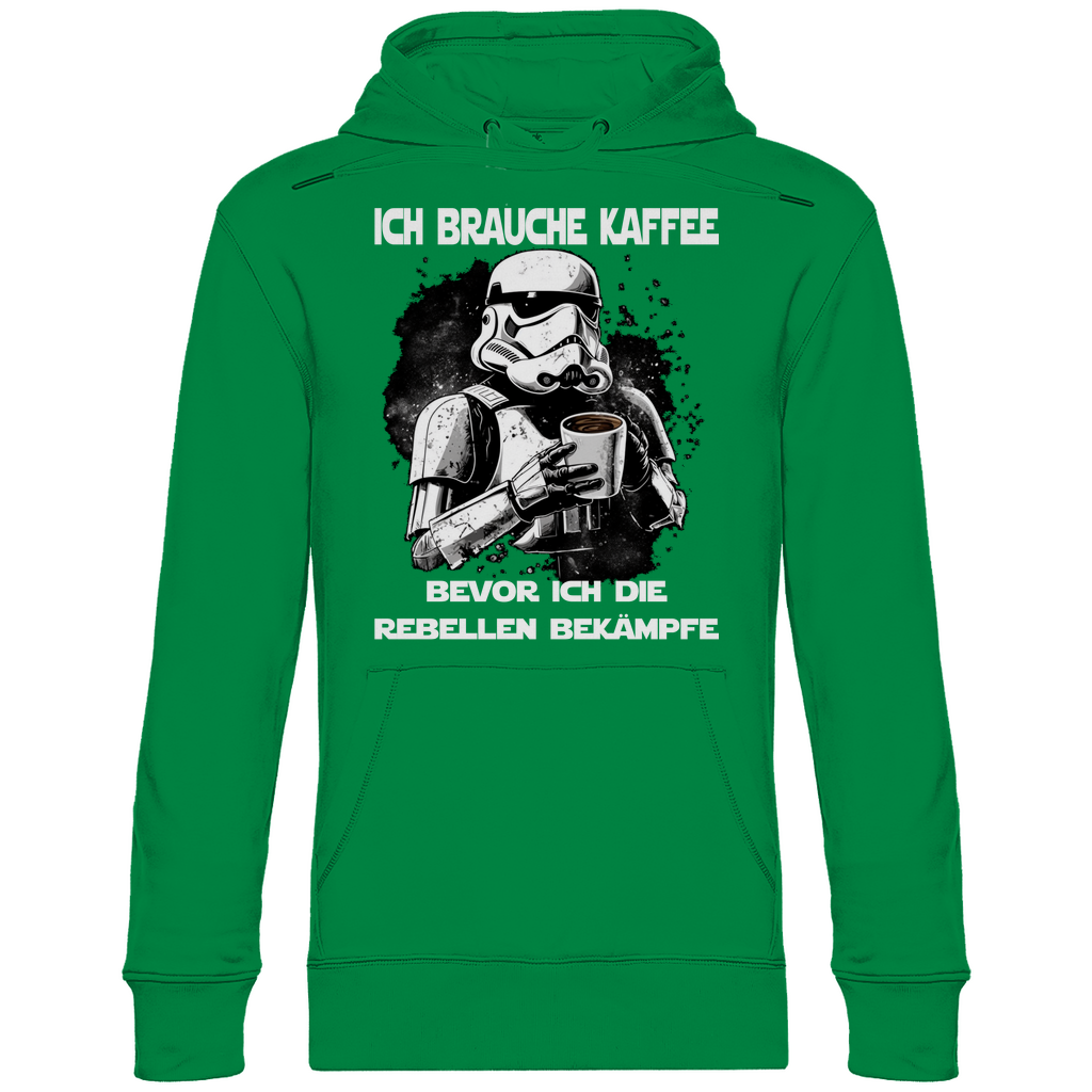 Ich brauche Kaffee - Stormtrooper - Unisex Hoodie Kelly Green