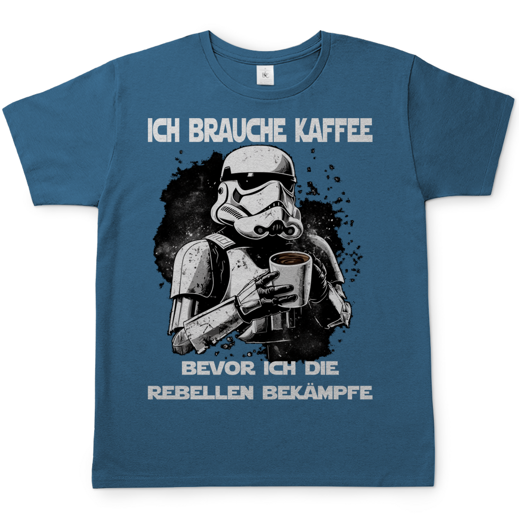 Ich brauche Kaffee - Stormtrooper - Herren Shirt Stone Blue