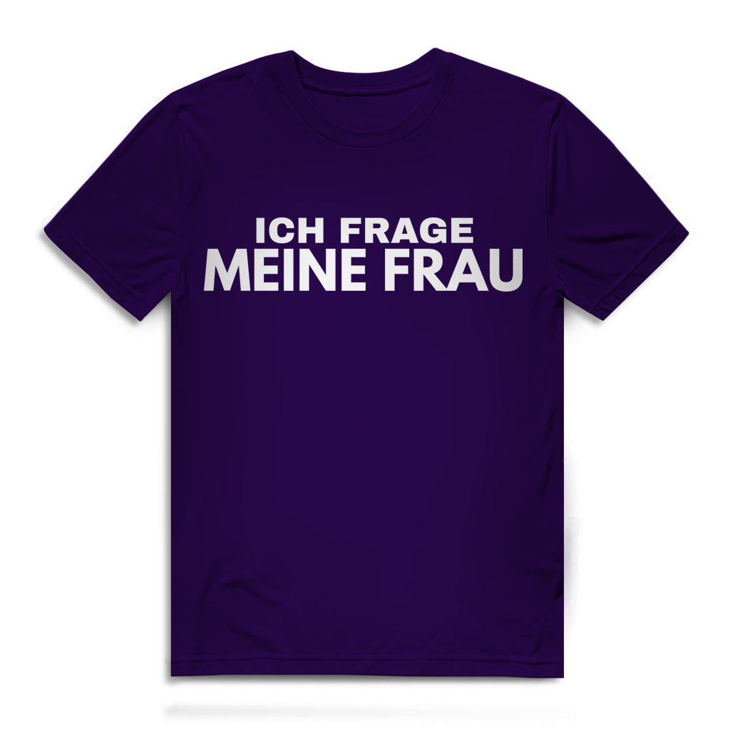 Ich frage meine Frau - Herren Premium Bio T-Shirt Urban Purple