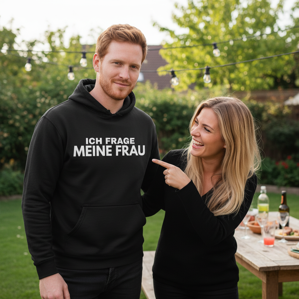 Ich frage meine Frau - Herren Hoodie