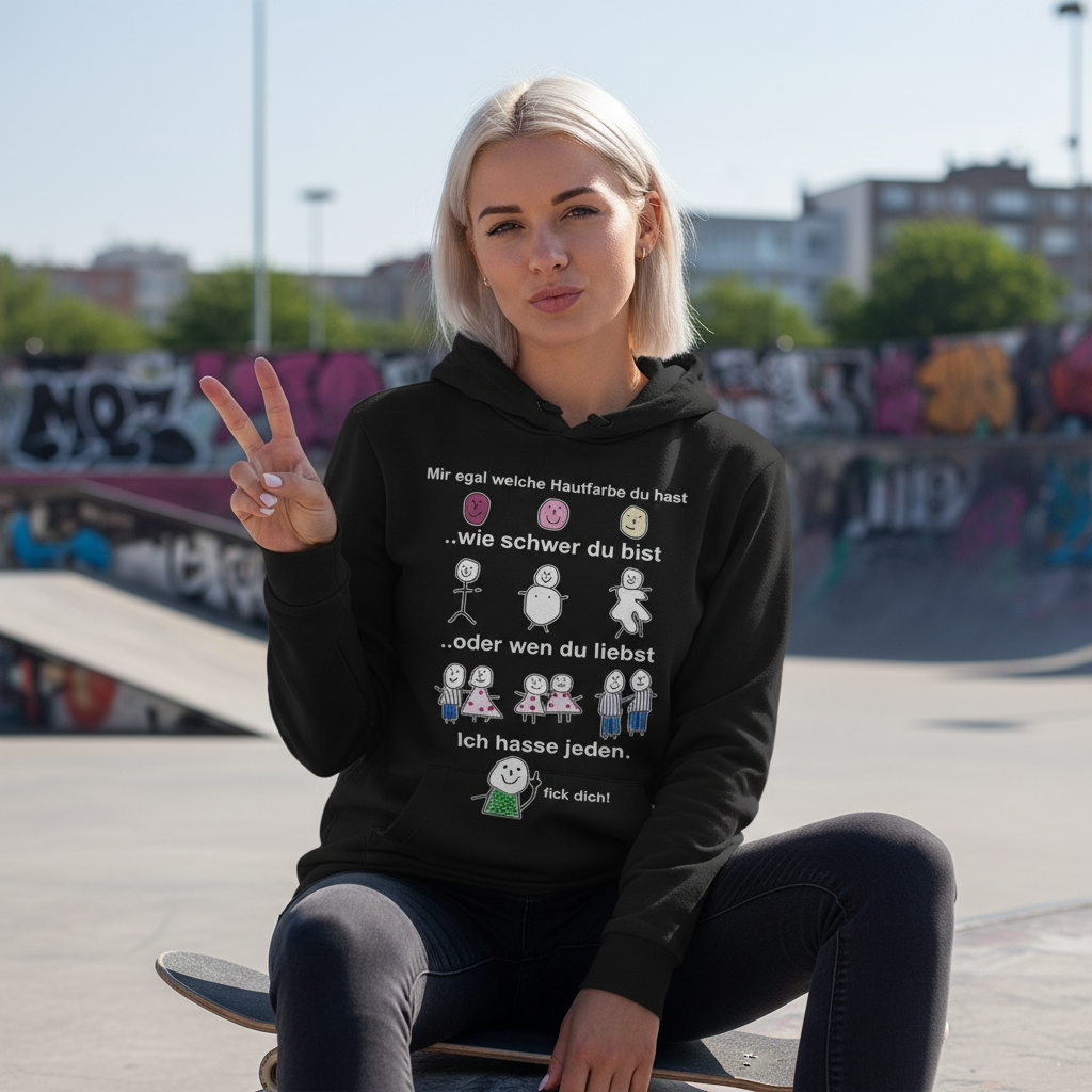 Mir egal welche Hautfarbe du hast - Damen Hoodie